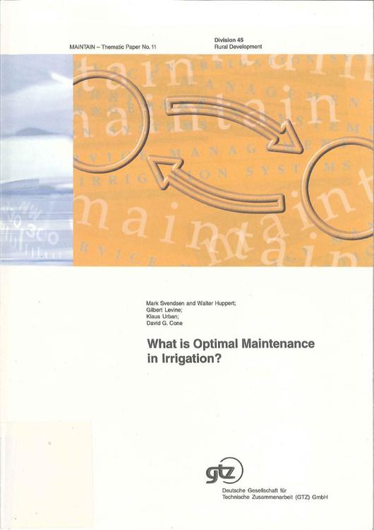 File:GIZ, Svendsen, M., Huppert, W. et.al (2000) What is Optimal Maintenance in Irrigation.pdf
